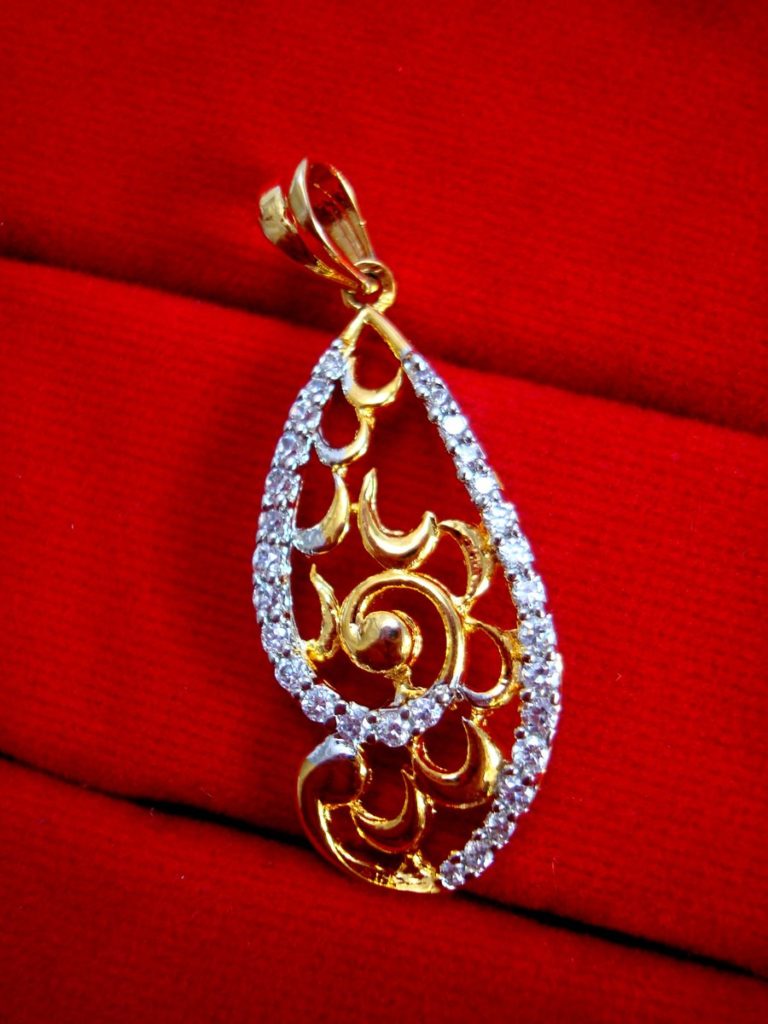 Daphne Ethnic Studded Zircon Pendant for Women