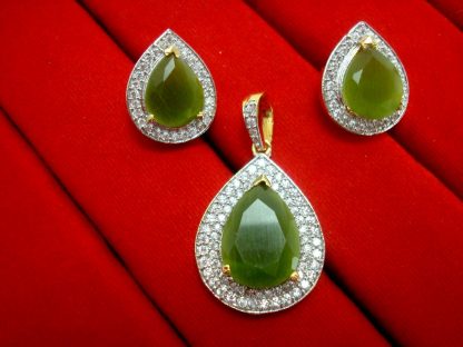 Daphne New Fashion Mehndi Zircon Pendant Earrings