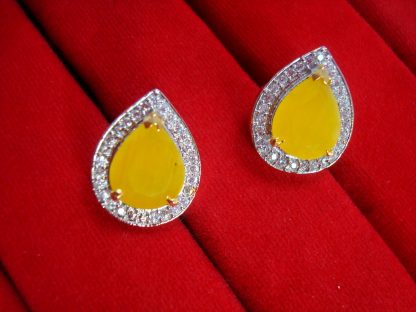 Daphne New Fashion Yellow Zircon Earrings for Anniversary Gift