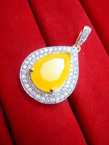 Daphne New Fashion Yellow Zircon Pendant for Anniversary Gift