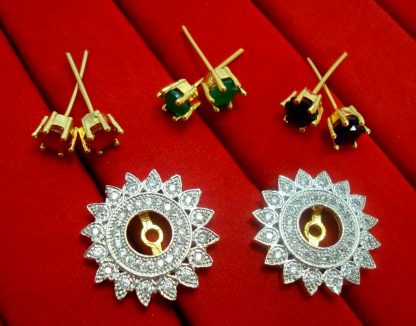 Designer 6in1 Studded Zircon Earrings for Women - Frame