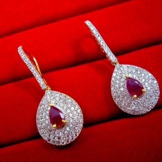 PARTY WEAR PINK ZIRCON HANGING FOR WOMEN, BEST GIFT TO WIFE