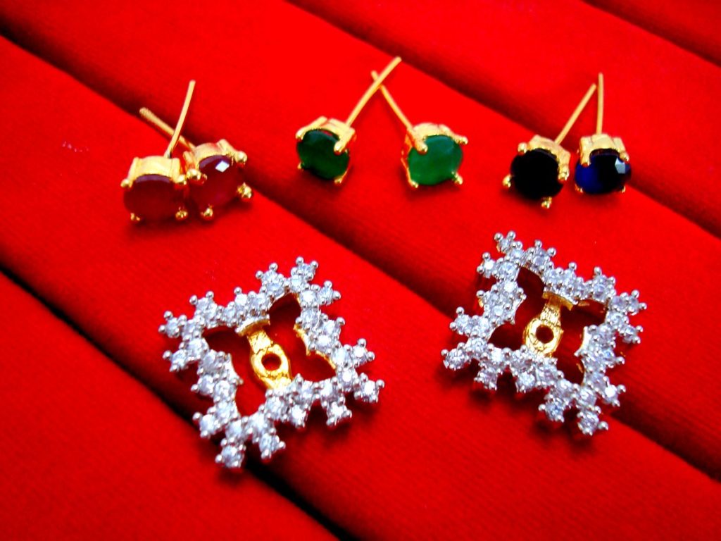 Super Saver 6in1 Studded Zircon Earrings for Women - Frame