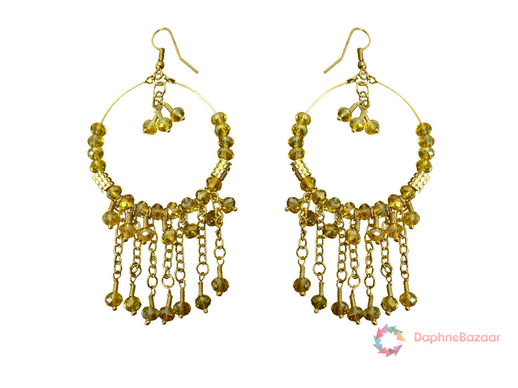 Daphne Fashion Chandelier Lime Beads Earrings for Women