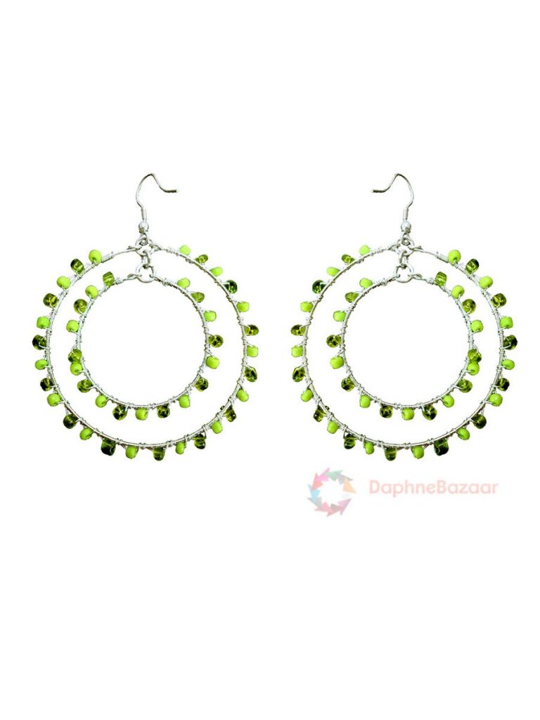 Daphne Fashion Green Beads Loop Hanging for Women, Gift For Wife