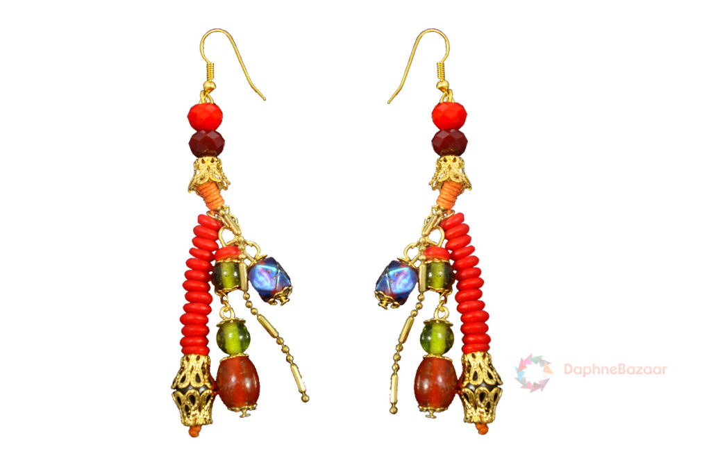 Daphne Fashion Multi Beads Hanging Earrings for Women, Gift For Wife