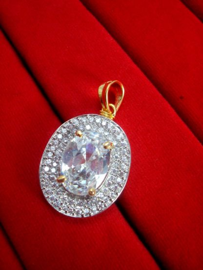 Daphne Zircon Oval Pendant Anniversary Gift for Women