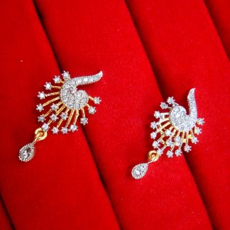 Daphne Designer Zircon Pendant and Earrings for Women, For Rakhi Gift - EARRINGS