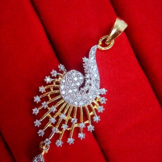 Daphne Designer Zircon Pendant and Earrings for Women, For Rakhi Gift - PENDANT