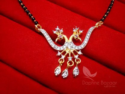 MS811 Daphne Zircon Peacock Mangalsutra for Women, Gift for Wife