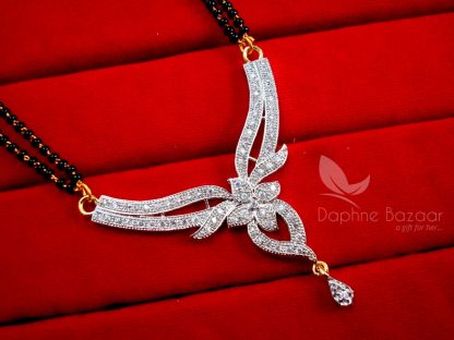 Daphne Zircon Studded Designer Mangalsutra for Women, Wedding Jewelry, Gift for Wife - PENDANT