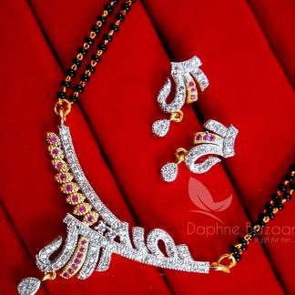 Daphne Zircon Studded Mangalsutra for Women, Wedding Jewellery, Gift for Wife