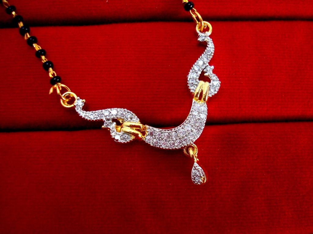 Daphne Designer Zircon Mangalsutra for Women, Gift for Wife  - Pendant