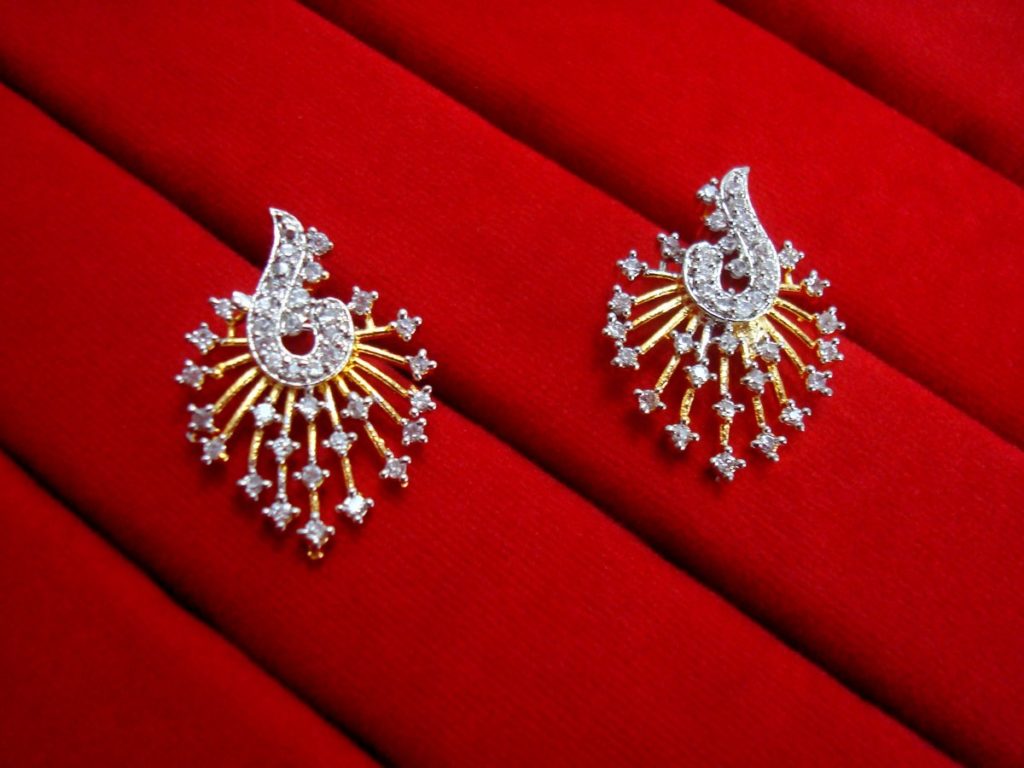 Daphne Designer Zircon Pendant and Earrings for Women, For Anniversary Gift - Earrings
