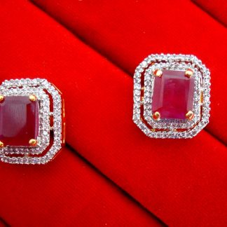 Daphne Pink Zircon Edge Earrings for women, Best Gift for Wife