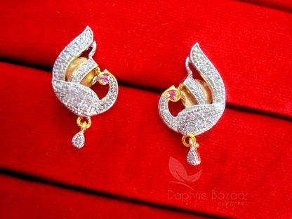 Daphne Rich Zircon Peacock Mangalsutra for Women, Gift for Wife - EARRINGS
