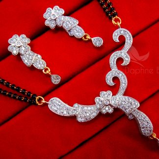 Daphne Designer Zircon Flora Art Mangalsutra set