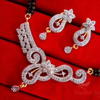 Daphne Flora Art Zircon Mangalsutra set