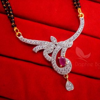 Daphne Pink Zircon Desinger Mangalsutra set - PENDANT