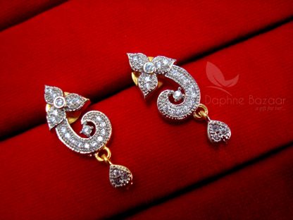 Daphne Zircon Art Flower Mangalsutra set for Women - EARRINGS