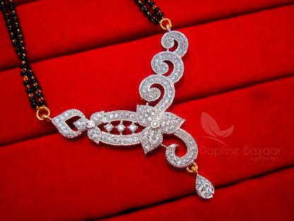 Daphne Zircon Art Flower Mangalsutra set for Women - PENDANT