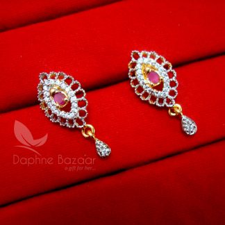 AD53E, Daphne Cute Pink Zircon EARRINGS