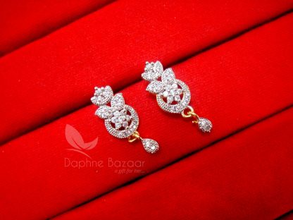 MS23 Daphne Zircon Designer Flora Mangalsutra - EARRINGS