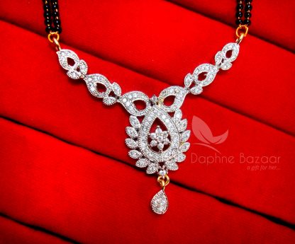 MS23 Daphne Zircon Designer Flora Mangalsutra - PENDANT