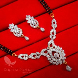 MS23 Daphne Zircon Designer Flora Mangalsutra set