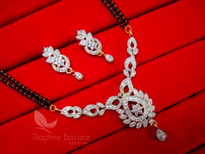 MS23 Daphne Zircon Designer Flora Mangalsutra set