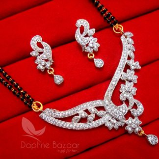 MS70 Daphne Zircon Designer Flora Mangalsutra set for Women, VALENTINE Gift