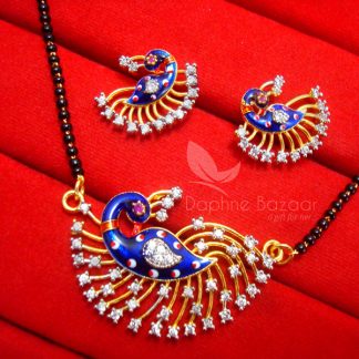 MS711 Daphne Zircon Peacock Meenakari Mangalsutra SET