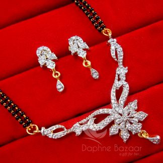 MS92 Daphne Zircon Desinger Art Mangalsutra set for Women, VALENTINE Gift SET