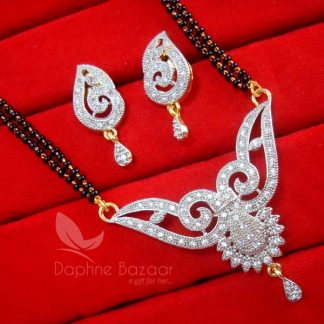 MS93 Daphne Zircon Desinger Flora Mangalsutra set