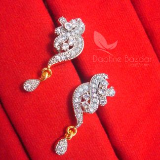 MS97 Daphne Zircon Designer Flora Mangalsutra - EARRINGS