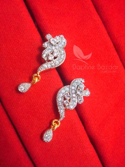 MS97 Daphne Zircon Designer Flora Mangalsutra - EARRINGS