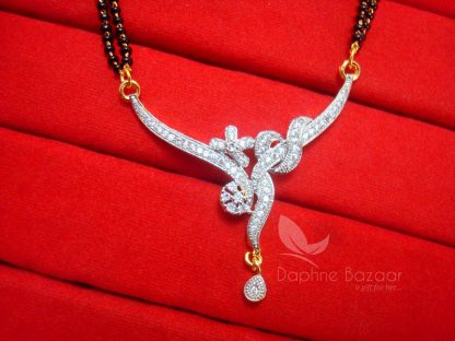 MS97 Daphne Zircon Designer Flora Mangalsutra set - PENDANT