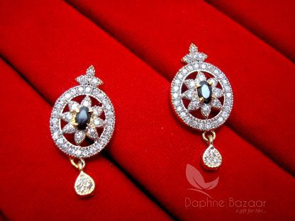 AD55 Daphne Black Zircon Pendant - Earrings