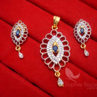 AD56 Daphne Cute Blue Zircon Pendant Set for Women, Gift For Friend