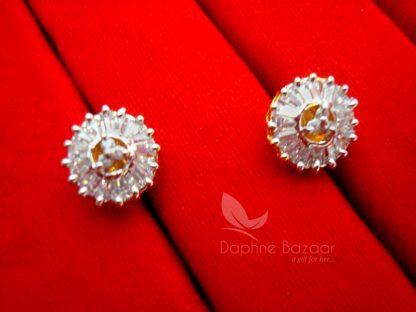 AD66, Daphne Zircon Flower Earrings
