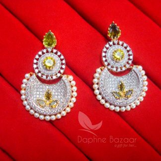 E47 Daphne Cute Zircons Studded Pearl Earrings for women