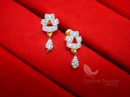 MS100 Daphne Zircon Studded Trendy Mangalsutra - EARRINGS