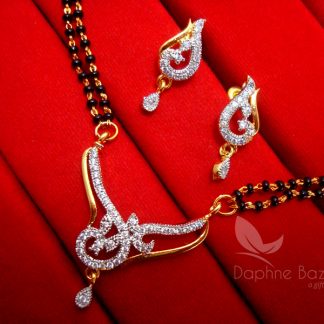 MS18 Daphne Zircon Studded Trendy Mangalsutra for Women