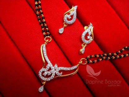 MS18 Daphne Zircon Studded Trendy Mangalsutra for Women