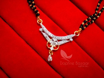 MS19 Daphne Zircon Studded Trendy Mangalsutra - PENDANT