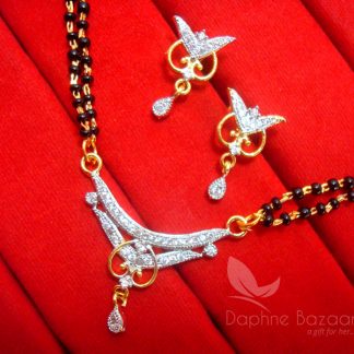 MS19 Daphne Zircon Studded Trendy Mangalsutra for Women, Gift for Wife