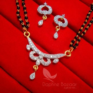 MS20 Daphne Zircon Studded Trendy Mangalsutra for Women, Gift for Wife