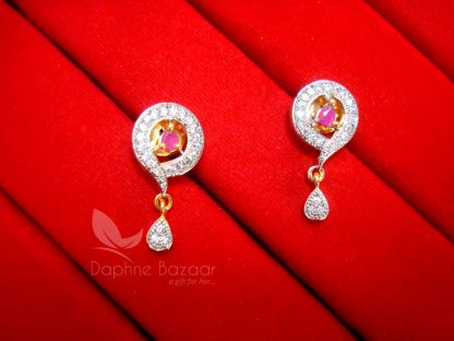 MS261 Daphne Pink Art Zircon Mangalsutra EARRINGS