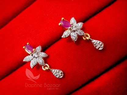 MS91 Daphne Pink Art Zircon Mangalsutra EARRINGS