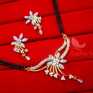 S11 Daphne Zircon Designer Flora Mangalsutra set for Women